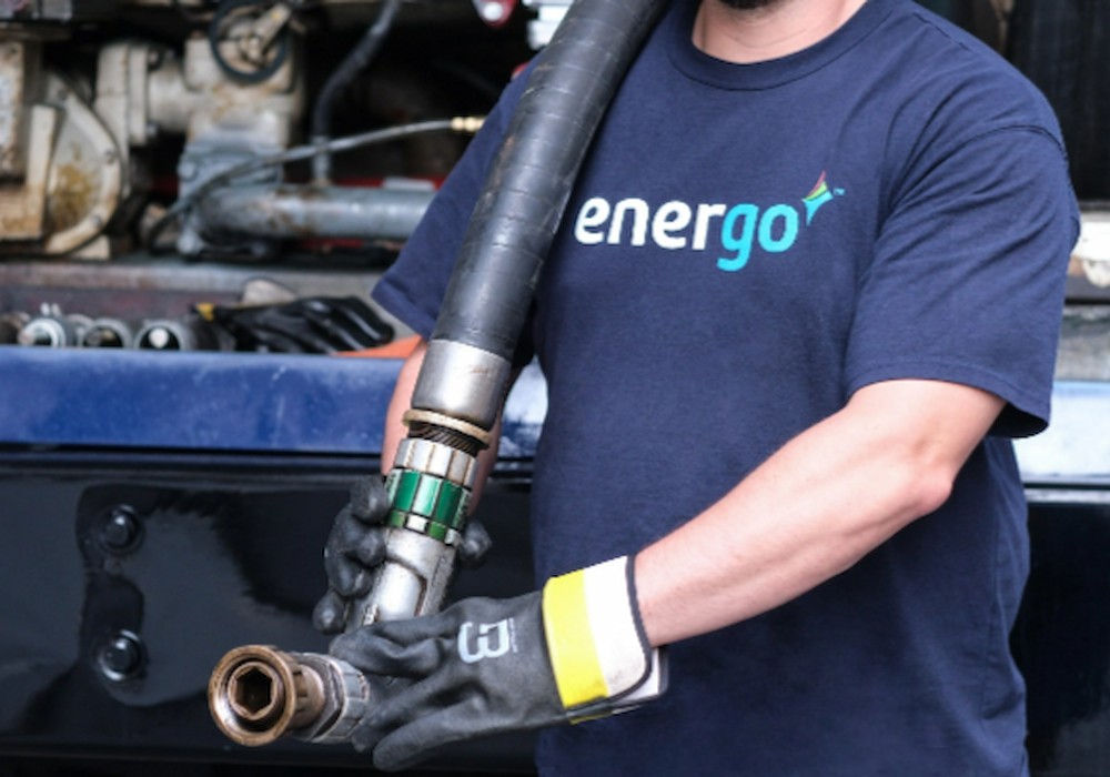 Energo technician about to fuel commercial oil tank in NYC