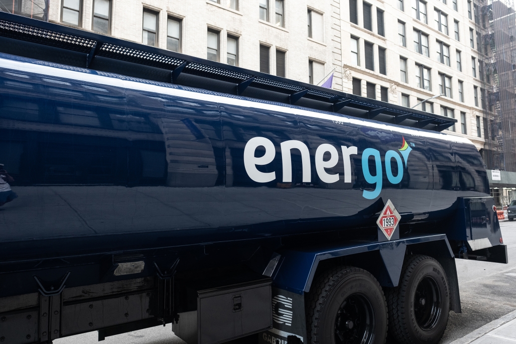 Energo fuel truck from the side