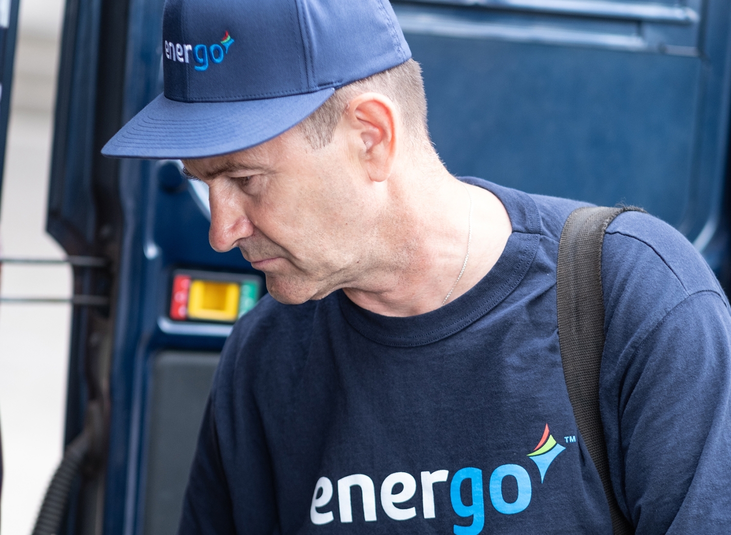 Energo technician working on equipment