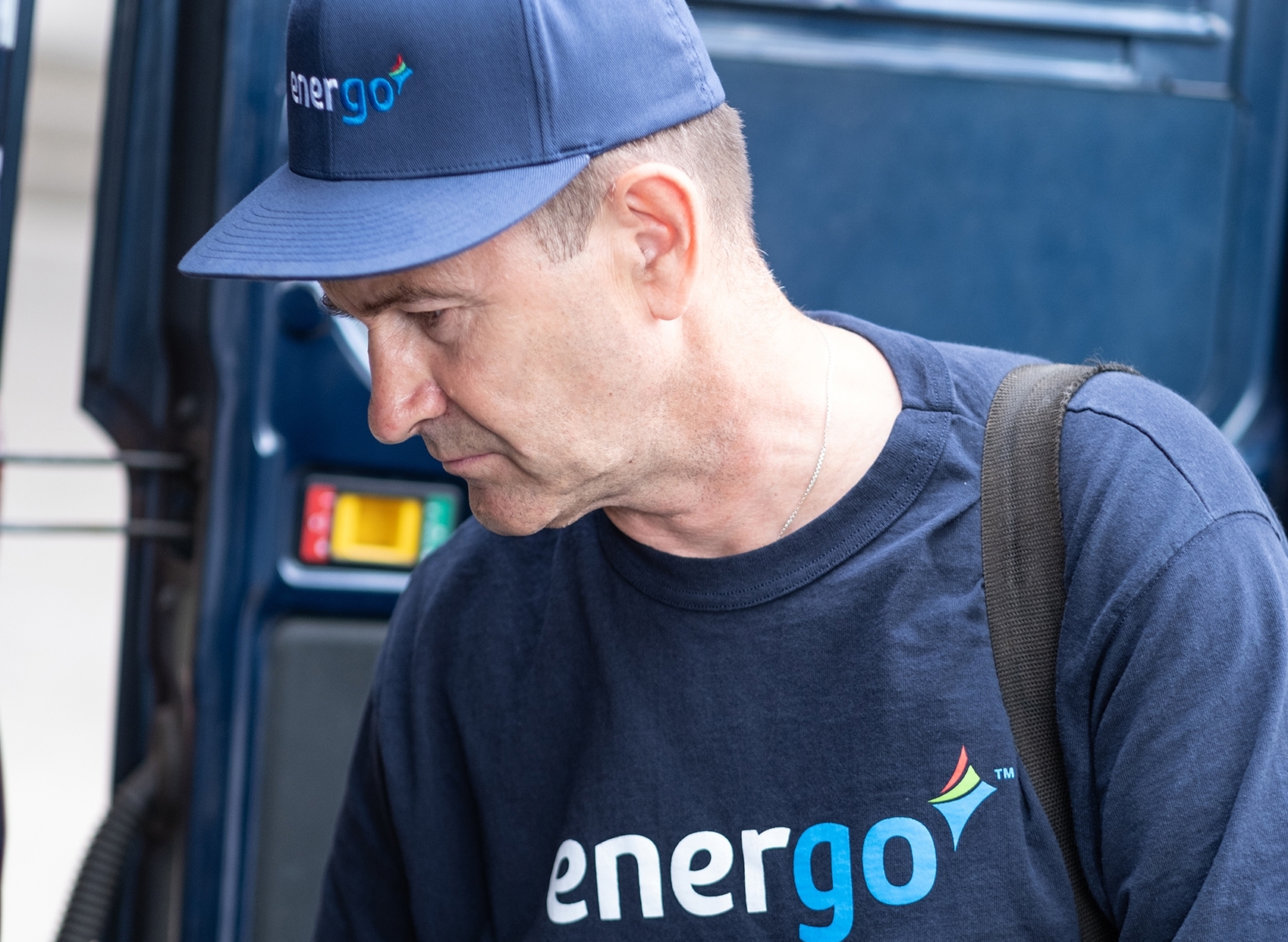 Energo technician working on equipment