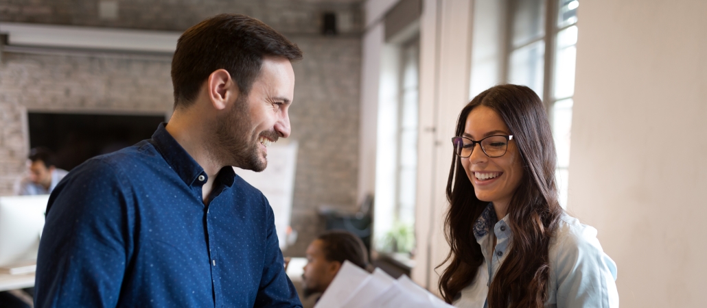 Energo representative meeting with NYC business customer