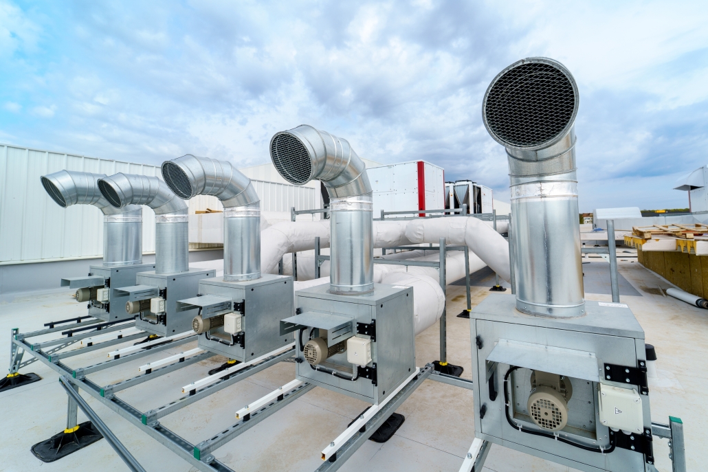 Air conditioning and ventilation system Energo rooftop HVAC system installation in NYC