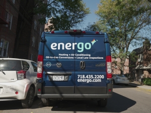 Energo can in Brooklyn neighborhood