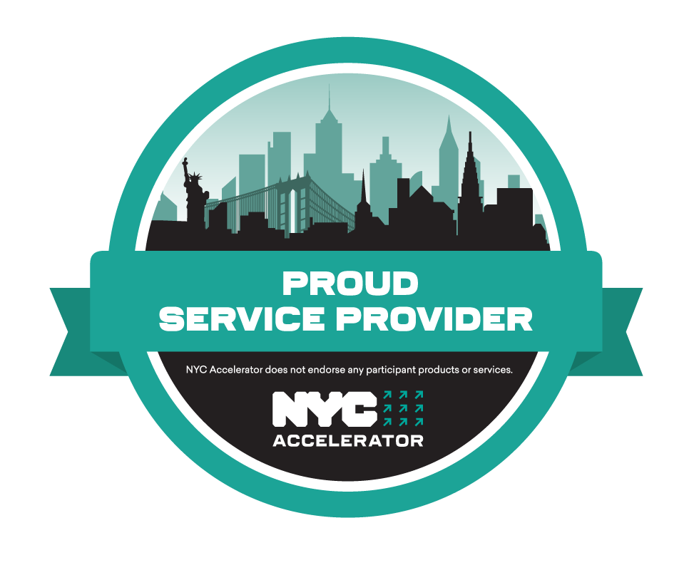 NYC Accelerator proud service provider badge